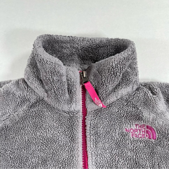 The North Face Gray Fleece Zip Up Sweater Jacket Junior’s Size Medium - Picture 3 of 5